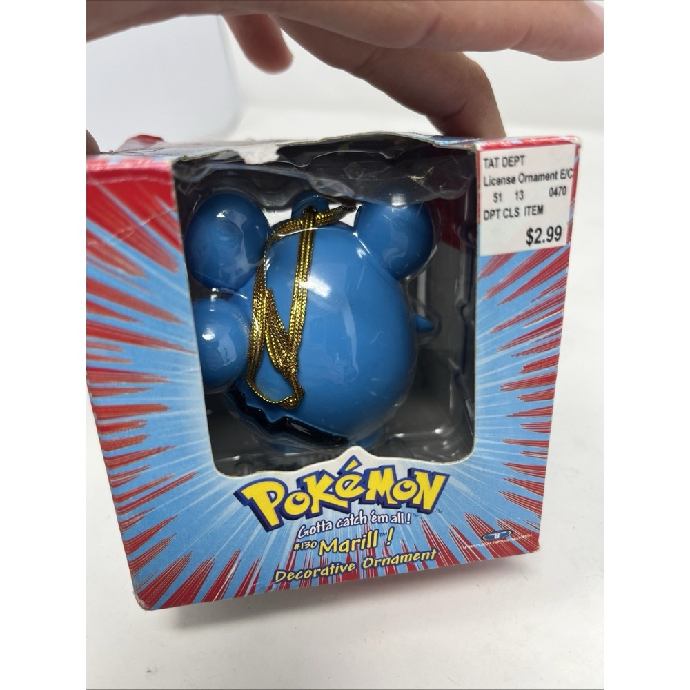 Vintage Pokémon Decorative Christmas Ornament 1999 Marill Nintendo - Picture 3 of 5